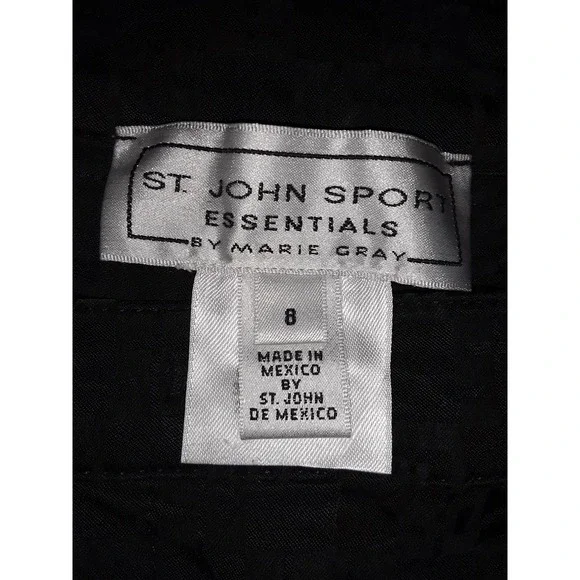 St. John Sport Essentials Logo Monogram Print Jacquard Pants 8 - Picture 7 of 7